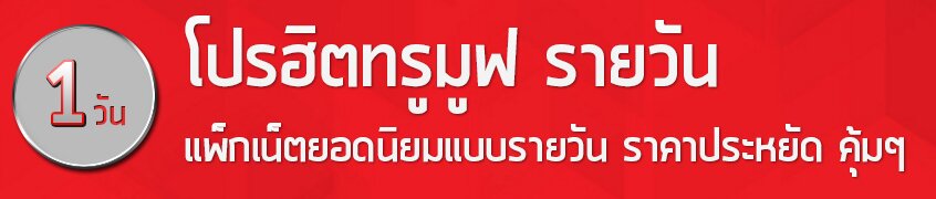 โปรเน็ตทรูยอดฮิต สมัครใช้งานแบบรายวัน